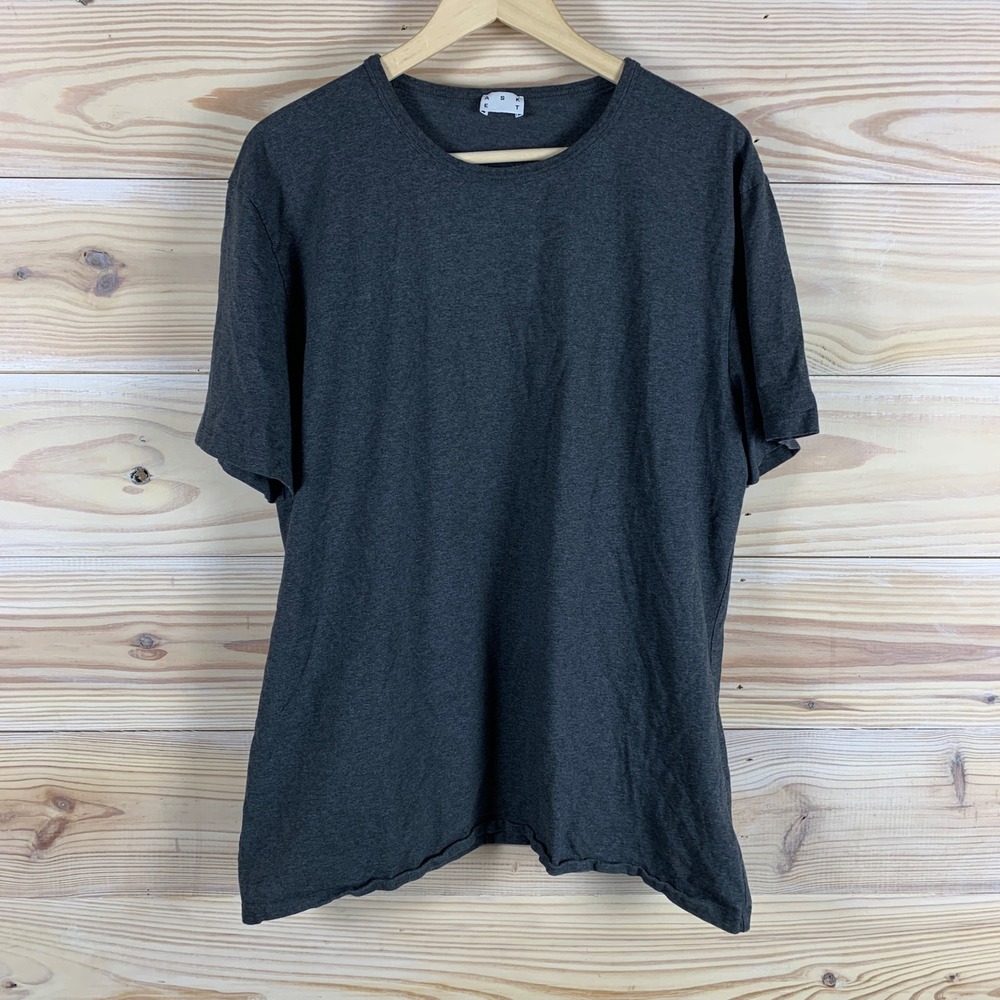 ASKET T-Shirt Mens XXL Charcoal Grey Organic Cotton Regular Fit Minimalist Tee